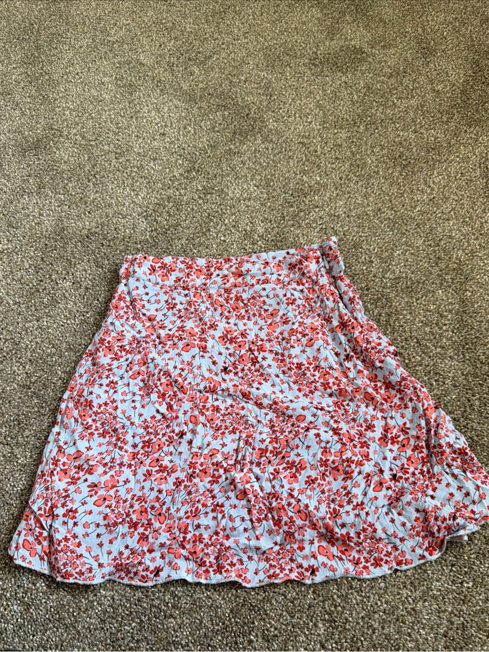 H&M floral ruffled mini skirt